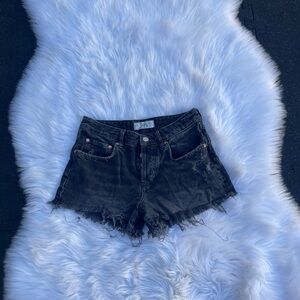 Women's Black Denim Shorts